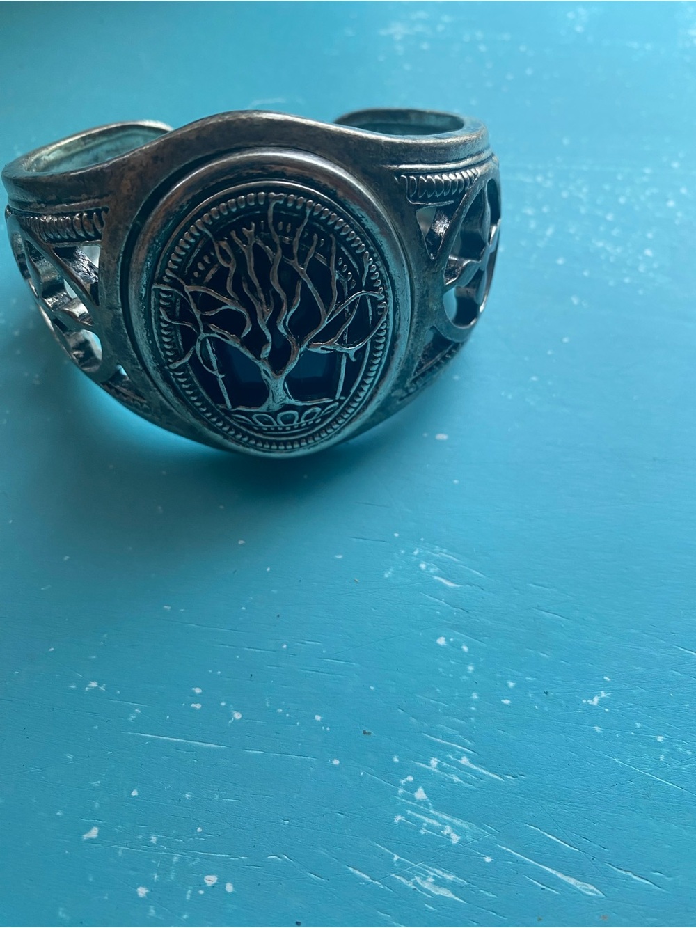 Lucky Brand Silver-Tone Tree of Life Cuff Bracelet